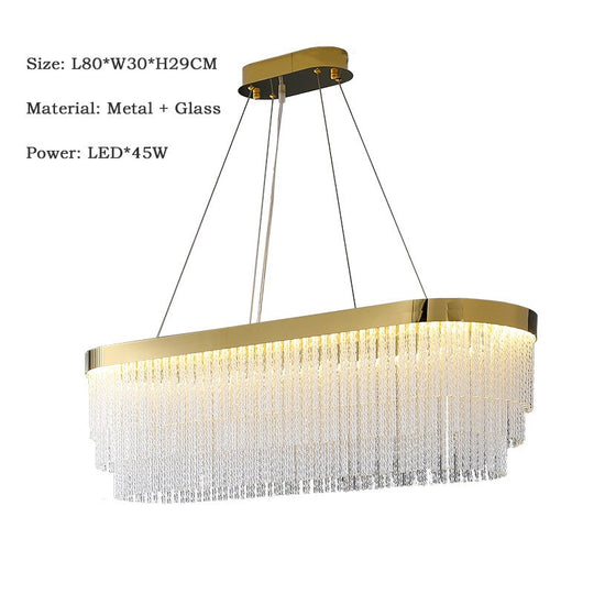 Moden Chandelier Lighting For Living Room Luxury Round Twisted Crystal Pendant Lamp Home Indoor