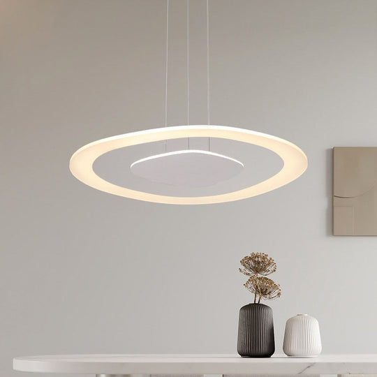 New Modern Led Pendant Lights Dining Room Kitchen Bar Hang Lamp Cord Height Adjustable Round