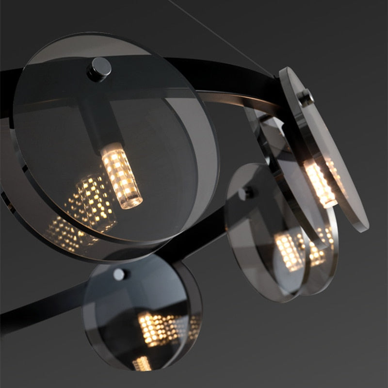 Modern Black Glass Pendant Light - Stylish Nordic Lighting For Living Room Dining Table And Kitchen