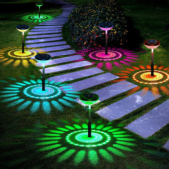 Garden Lights Solar Led Light Outdoor Rgb Color Changing Pathway Lawn Lamp For Decor Lamps Hanging