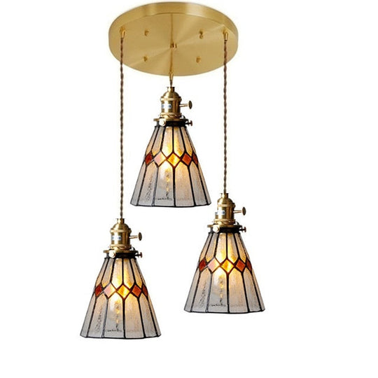 New Nordic Glass Led Pendant Lights Fixtures Copper Bedroom Dinning Room Restaurant Modern Hanging