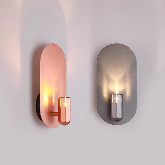 Nordic Luxury Rose Gold Led Wall Light Modern Creative Model Room Stairs Bedroom Bedside Lamp Home