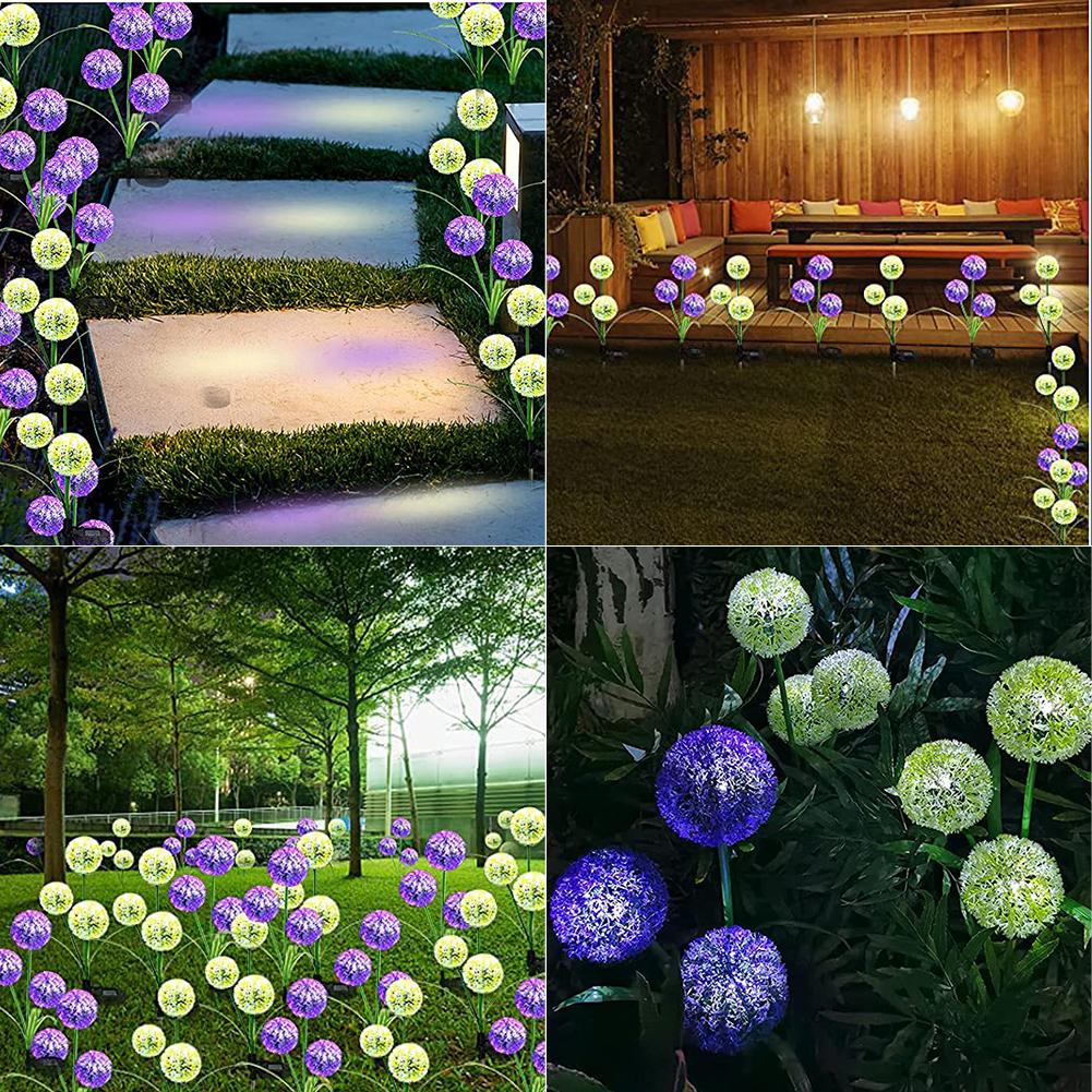 Landscape Lamp Led Solar Lights Waterproof Simulation Dandelion Decoration For Outdoor Garden Lawn