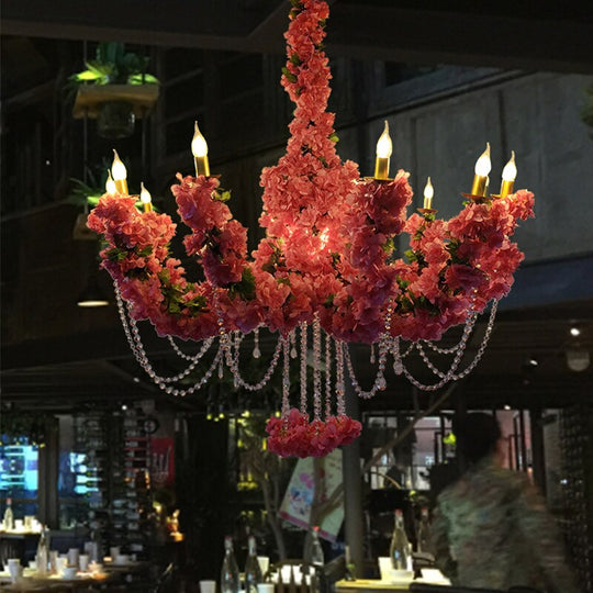 Romantic Bouquet Pendant Light Industrial Style Theme Music Restaurant Hot Pot Shop Fiower