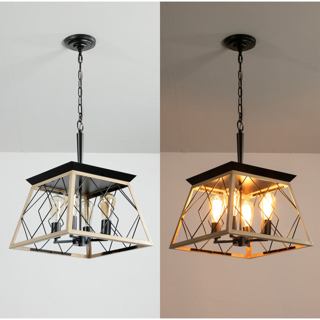 Farmhouse Retro Chandelier Restaurant Industrial Kitchen Island Pendant Light Metal Ceiling White