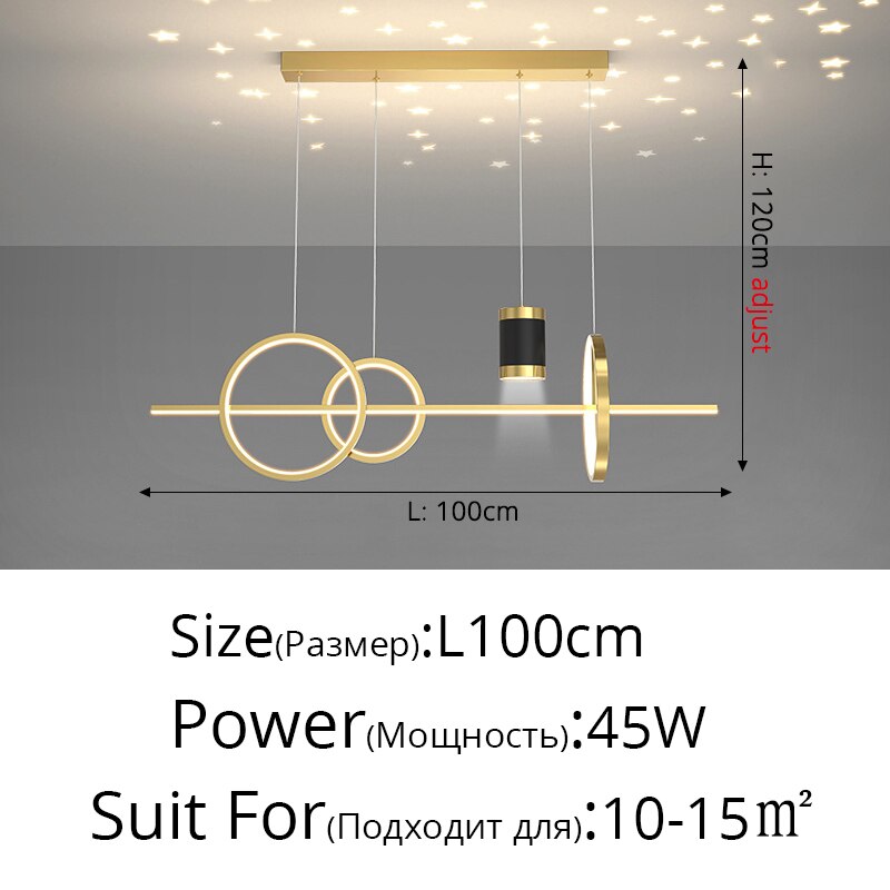 New Nordic Starry Pendant Light Modern Luxury Dining Room Lamp Creative Decorative Table Chandelier