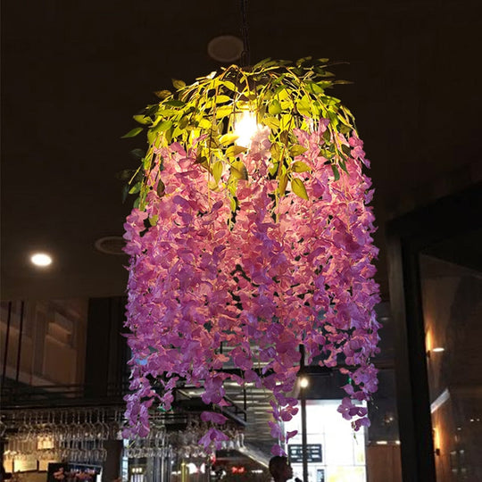 Modern Style Restaurant Flower Plant Pendant Light Bar Cafe Lobby Atmosphere Chandelier