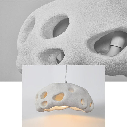 Nordic Wabi - Sabi Cream Pendant Light - Designer Led Decor Lamp For Restaurants Living Rooms