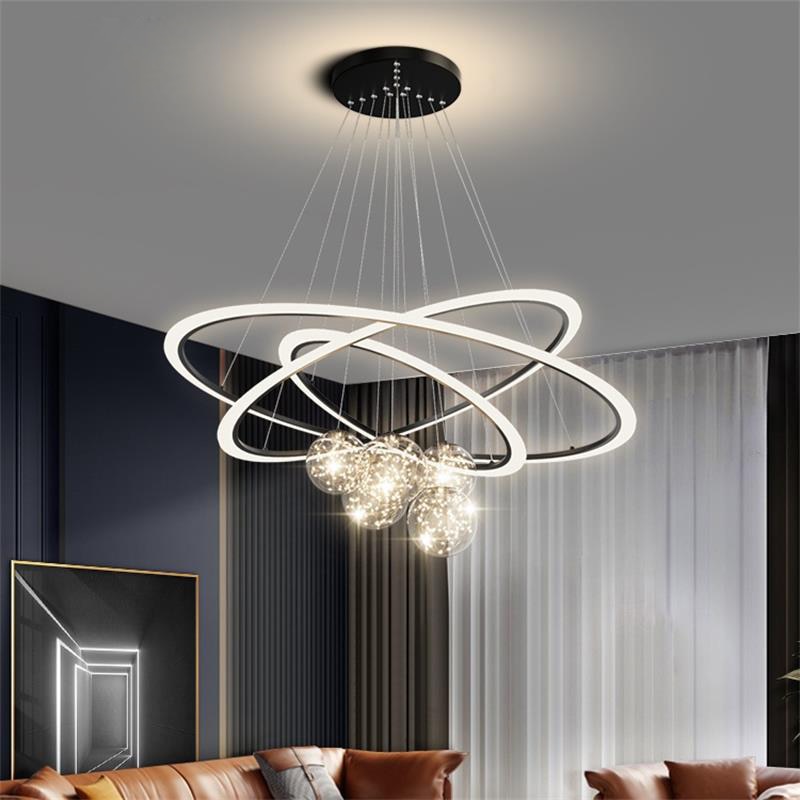 Led Acrylic Chandeliers Indoor Lighting Lamp For Living Room Bedroom Lamps Include Star Decoration