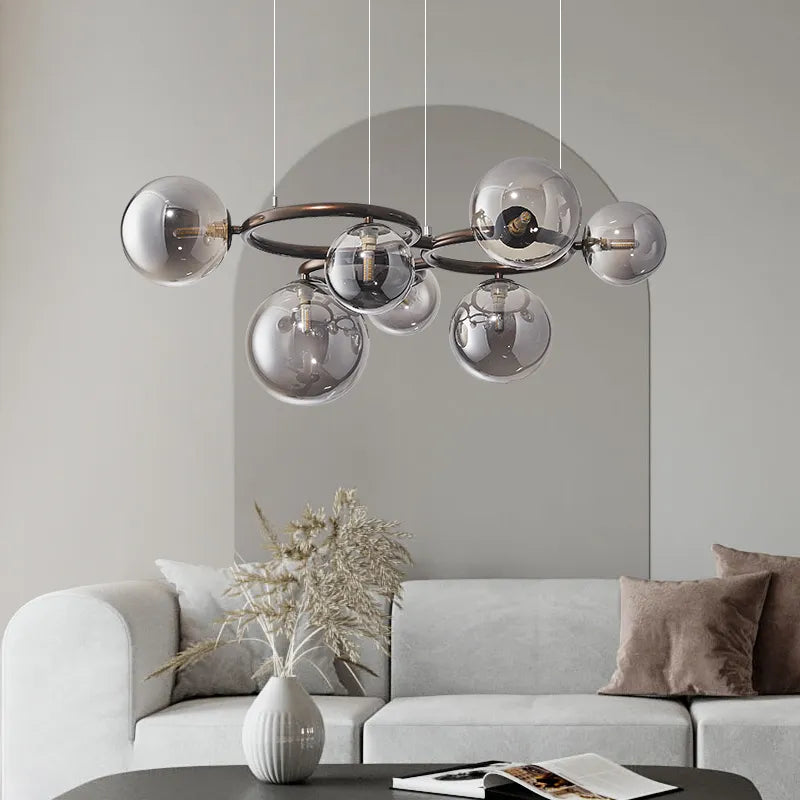 Magic Beans Chandelier - Modern Creative Iron And Glass Hanging Lamp For Dining Parlor Pendant Light