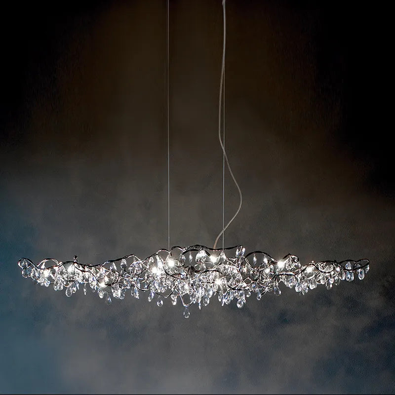 New Crystal Chandelier Artistic Sense Restaurant Bar Led Chandelier Post - Modern Light Luxury