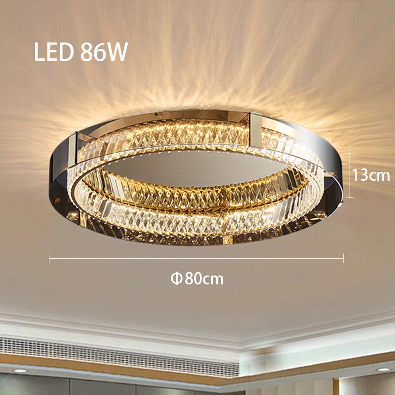 Luxury Dimmable Crystal Ceiling Lights - Modern Led Chandelier Lamps For Bedroom Decor & Home