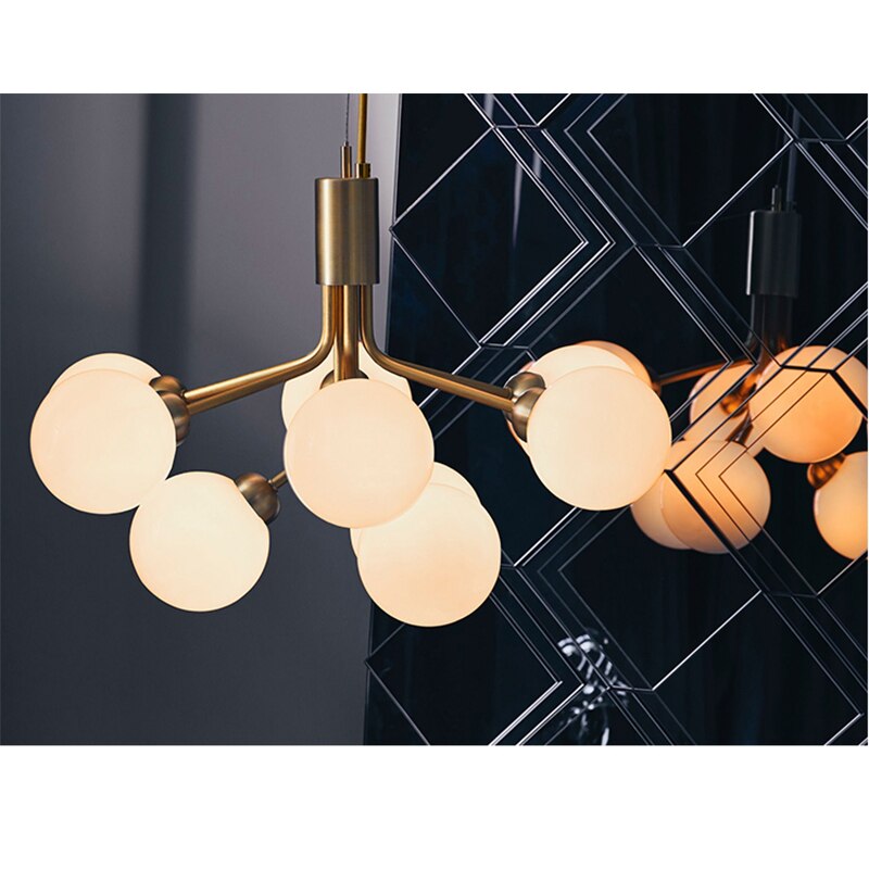 Contemporary Glass Ball Chandelier - Modern Lighting For Living Room And Nordic Decoration Pendant