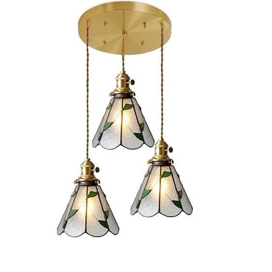 New Nordic Glass Led Pendant Lights Fixtures Copper Bedroom Dinning Room Restaurant Modern Hanging