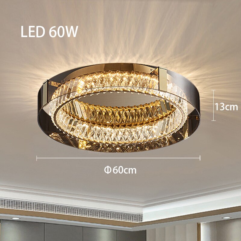 Luxury Dimmable Crystal Ceiling Lights - Modern Led Chandelier Lamps For Bedroom Decor & Home