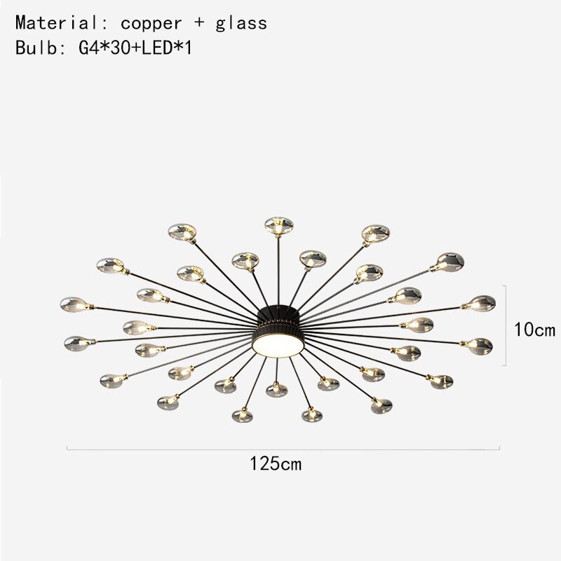 Modern Gray Glass G4 Wall Lamp Gold Black Copper Bedroom Living Room Aisle Dining Minimalist