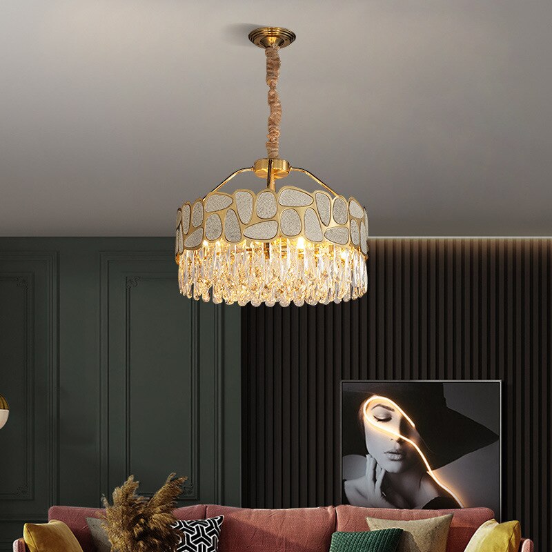 Crystals Ceiling Chandelier New Trend Modern Suspension Lustre Chandeliers For Dining Room Lighting