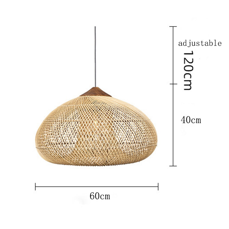 Hand - Woven Rattan Lamps For Dining Room Restaurant Kitchen Lighting Fixtures Loft Luminaries