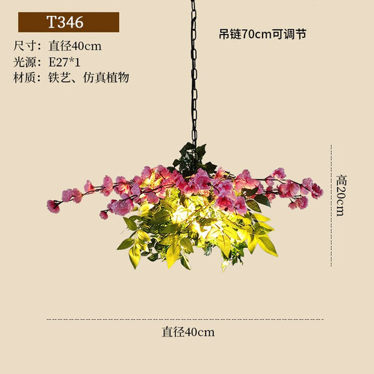 Net Red Restaurant Plant Cherry Blossom Pendant Light Theme Music Bar String Hot Pot Shop