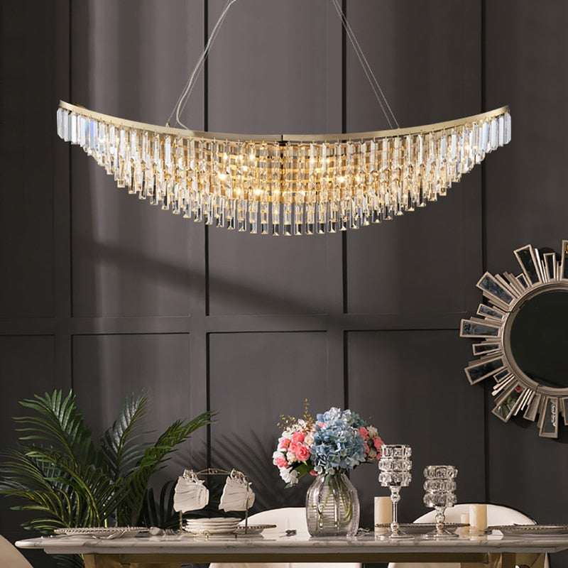 Alexa Ceiling Chandeliers For Dining Room Modern Suspension Crystals Chandelier Hanging Lamps