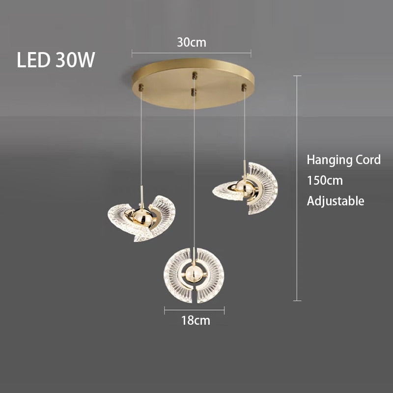 Led Dimmable Lights Modern Ufo Ceiling Chandeliers Lustres Pendant Lamps Hanging Stair Living Room