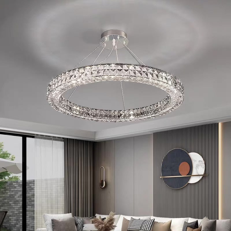 Modern Luxury 3 - Sides Design Crystal Led Chandelier Lighting Living Dining Room Lustre Chrome