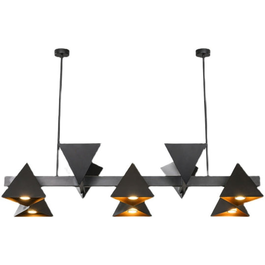 Nova Geometric Led Chandelier: Black Postmodern Lighting For Living Dining Room Restaurant Villa