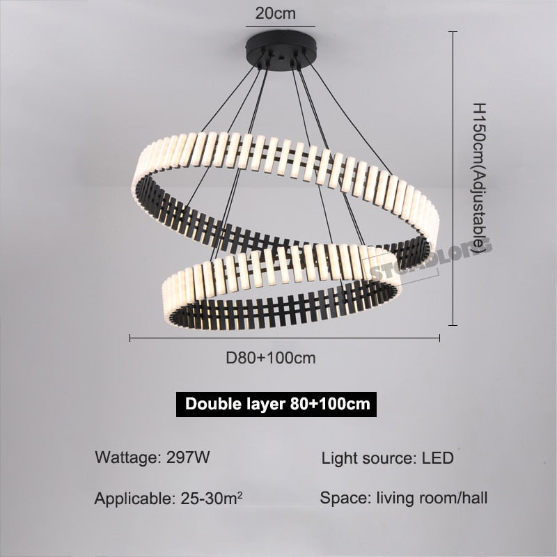 Modern Led Piano Ceiling Chandeliers Nordic Ring Living Dining Room Pendant Lamp Bar Bedroom