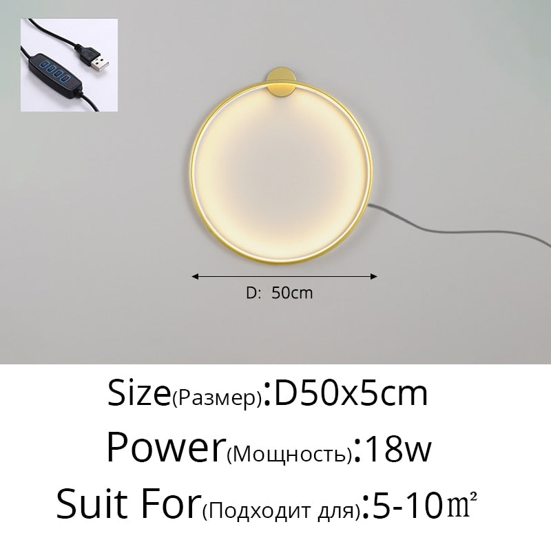 New Minimalist Led Wall Lamps For Bedroom Bedside Sofa Background Light Stairwell Aisle Hallway