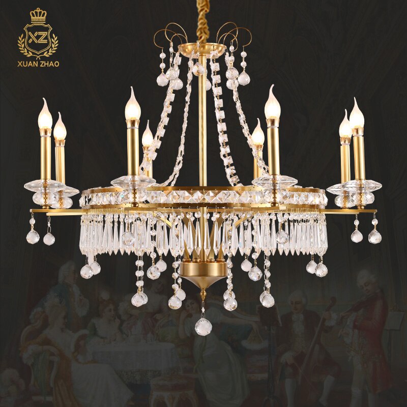 Royale Cuivre - French Luxury Full Copper Living Dining Room Bedroom Led Pendant Light 6Lights D82