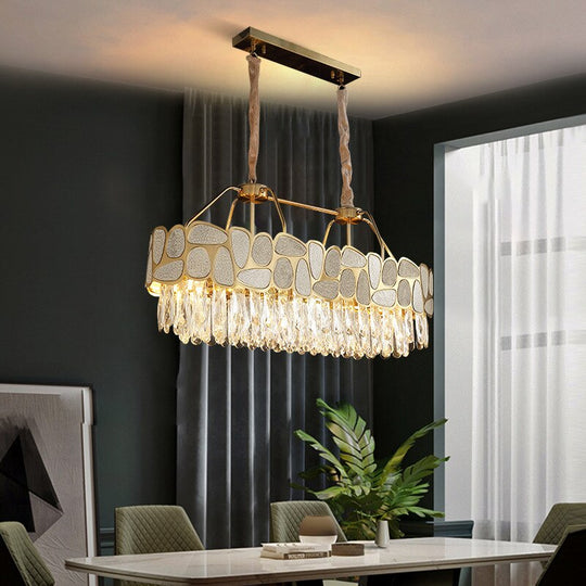 Crystals Ceiling Chandelier New Trend Modern Suspension Lustre Chandeliers For Dining Room Lighting