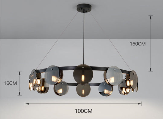 Modern Black Glass Pendant Light - Stylish Nordic Lighting For Living Room Dining Table And Kitchen