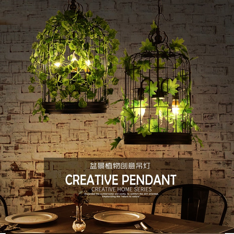 Plant Chandelier Net Red Music Western Restaurant Coffee Bar Hot Pot Shop Lighting Creative Cherry