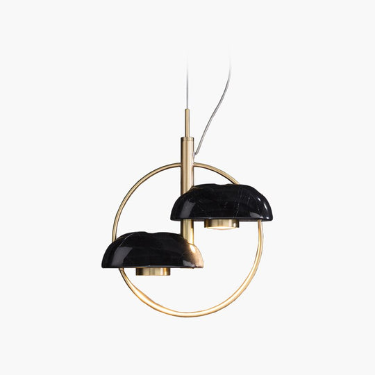 Nordic Design Luxury Zen Art Hanging Lamp Led Brass Marble Ligiht Minimalist Modern Pendant Lights