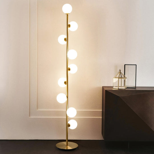 Nordic Led Floor Lamp Fashion Simple Glass Ball Lamps For Living Room Decoration Lights Bedroom