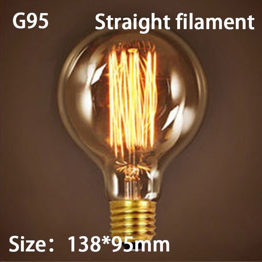 E27 Retro Edison Bulb 220V 40W Light A19 G80 G95 St64 T10 T45 Filament Vintage Ampoule Incandescent