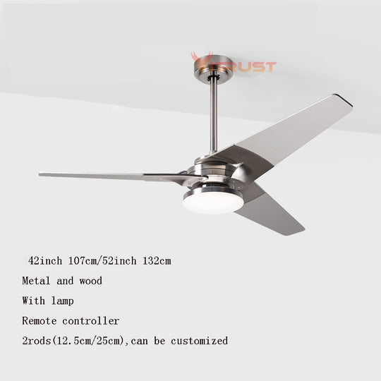 Modern Wooden Led Ceiling Fan Lamp - An Industrial Hanging Chandelier For Living Room Bedroom And