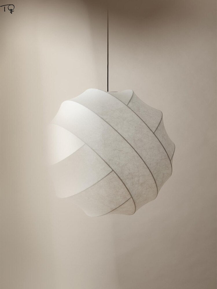 Italian Design Modern Silk Pendant Lights Cloth Hanging Lamp For Living/Dining Room Bedside Bedroom