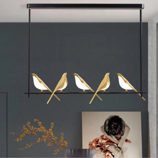 Magpie Bird Ceiling Chandelier For Dining Room Luminaire Suspension Pendant Lamp Decorative