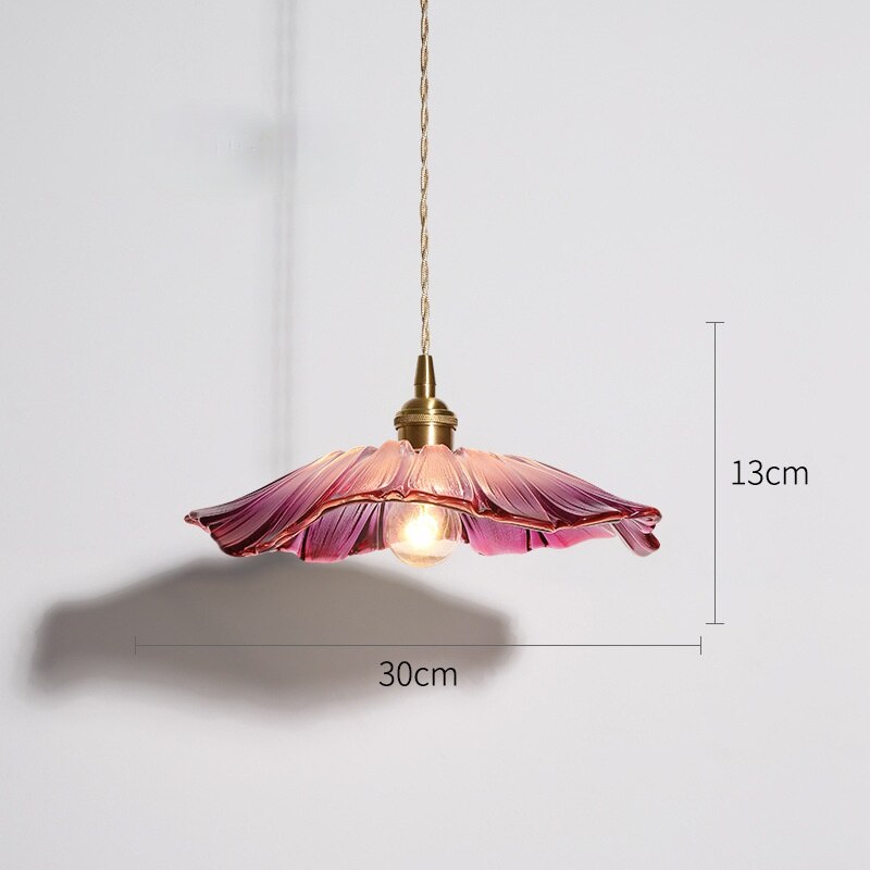 Modern Floral Design Glass Pendant Light For Living Room Bedroom Bedside Fixture Lighting