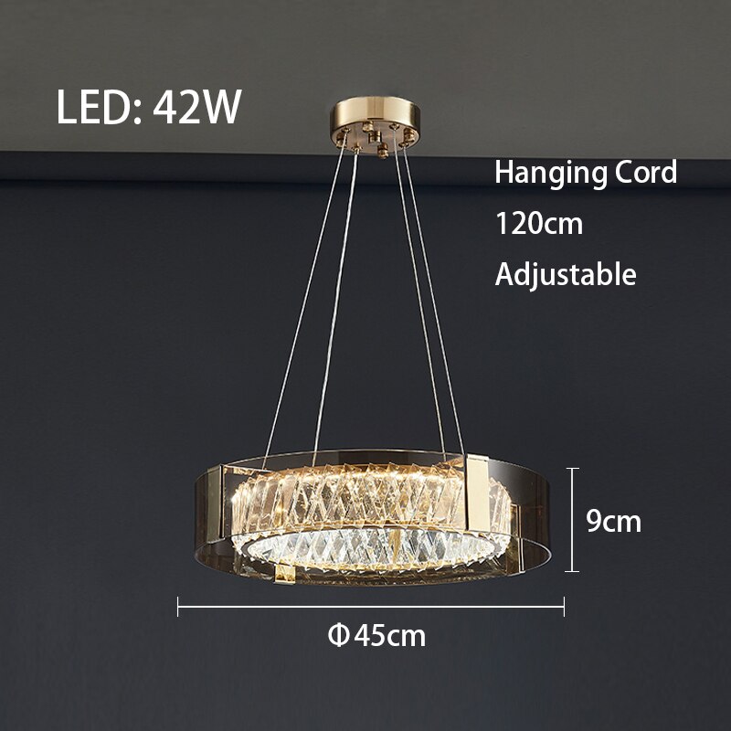 Luxury Dimmable Crystal Ceiling Lights - Modern Led Chandelier Lamps For Bedroom Decor & Home