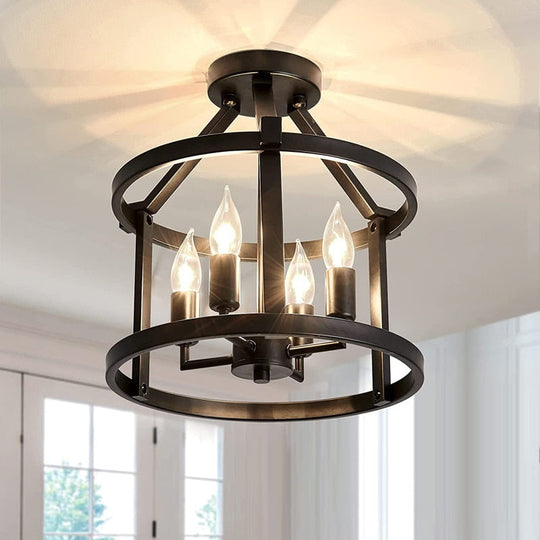 Retro American Vintage Chandelier Ceiling Light Farmhouse Living Room Dining Porch Lamp Kitchen