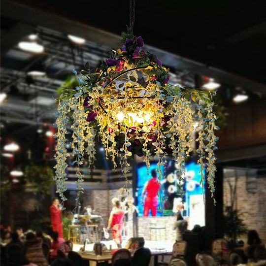 Simulation Of Green Plants And Flowers Pendant Light Theme Bar Restaurant Barbecue Hot Pot