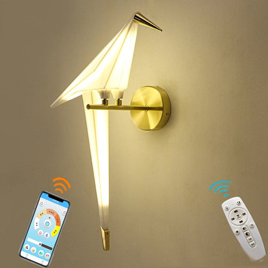 Led Designer Bird Wall Lamp For Bedside Bedroom Study Foyer Dining Room Lighting