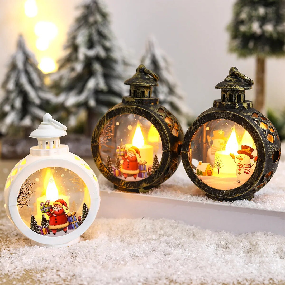 Round Christmas Lantren Led Ligh Decoration For Home Room Bedroom Fairy Lights Navidad New Year