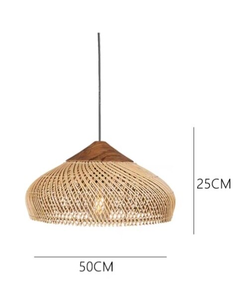 Hand - Woven Rattan Lamps For Dining Room Restaurant Kitchen Lighting Fixtures Loft Luminaries