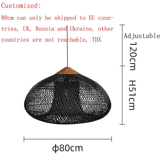 Hand - Woven Rattan Lamps For Dining Room Restaurant Kitchen Lighting Fixtures Loft Luminaries