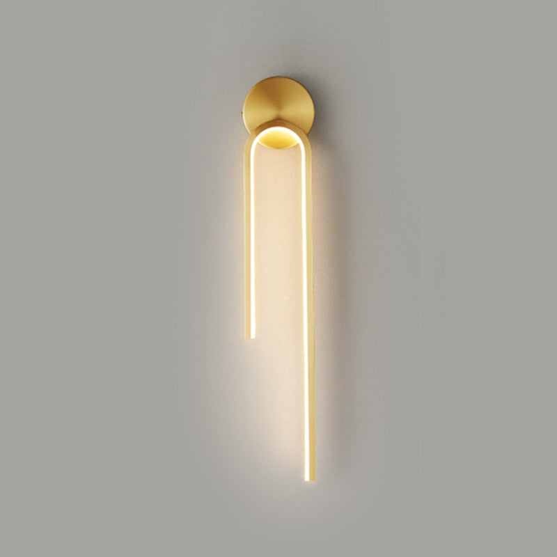 Modern Minimalism Led Wall Lamp For Indoor Home Bedroom Fixture Black Gold Lights Living Room