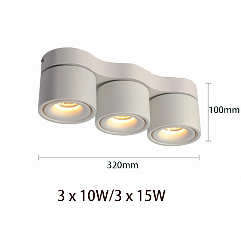 Folding Rotating Dimmable Cob Led Downlights 10W 15W Ceiling Spot Lights Ac85 - 265V Lamps Indoor