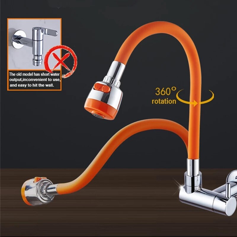 Flexible Direction Rotating Kitchen Faucet Deck Mount Cold Water Colorful Single Handle One Hole